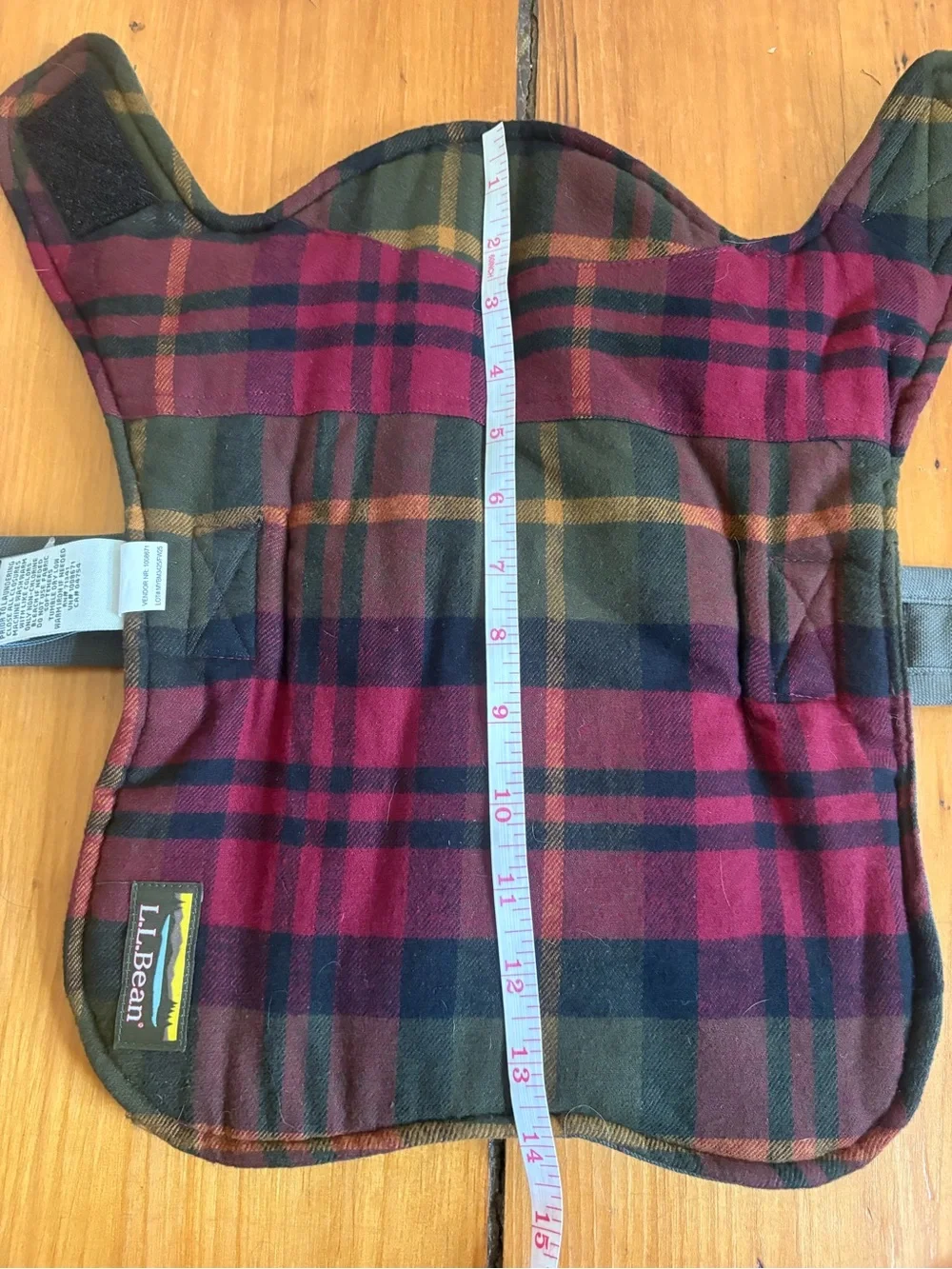 NEW L.L. Bean Reversible Field Coat for Dogs Olive Green Red Plaid - Small (S)